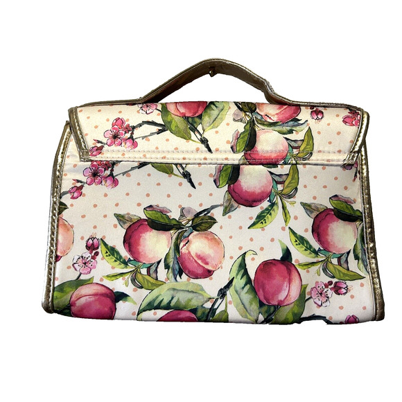 Women’s Primrose Hill Pink Peaches and Blossoms Expanding Zipper Make Up bag - Picture 6 of 7
